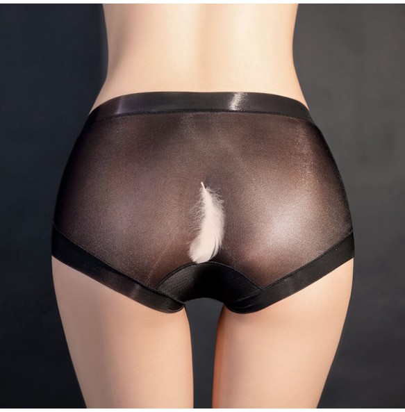 FEE ET MOI - Sexy Silk Glossy Panties (Black)